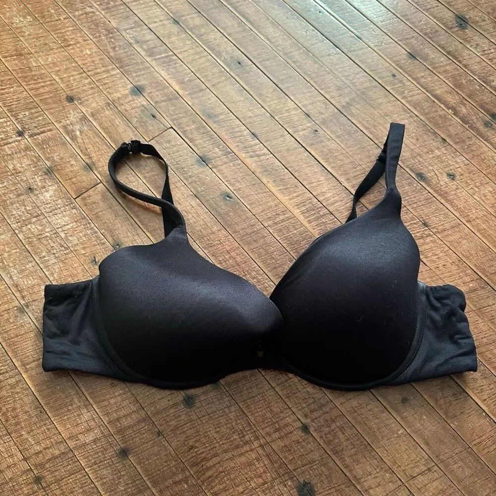 Cacique black satiny full coverage 44C bra